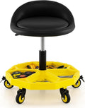Mechanic Stool, 350 LBS Capacity Rolling Shop Stool by TOOLSEMPRE