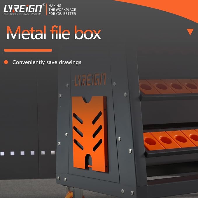 Mobile CNC Tool Storage Cart, CNC Tool Holder Transfer Cart Suitable - Image 5