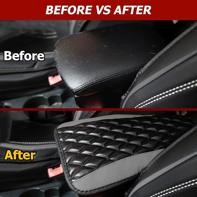 Car Center Console Cushion Pad, Universal Leather Waterproof Armrest Seat Box - Image 3