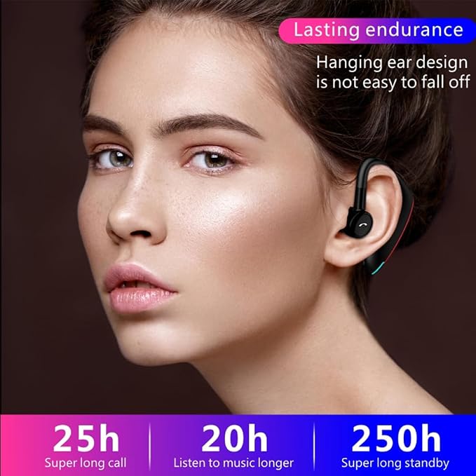 IHAO Bluetooth Earpiece Headphone Dual Noise Cancelling Mic Painless Open-Ear - Image 3