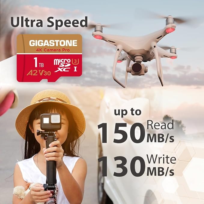 GIGASTONE 1TB Micro SD Card 4-Pack, 4K Camera Pro, R/W up to 150/130 MB/s - Image 2