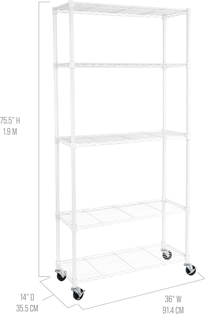 Seville Classics UltraDurable Heavy Duty NSF Solid Steel Wire Rack Storage Unit - Image 3