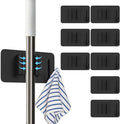 8 Pack Stainless Steel Mop Clips – Heavy Duty Wall Mounted Broom Holders by Unknown