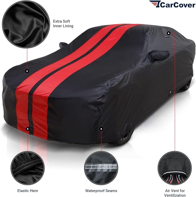 iCarCover Custom Car Cover for 1993-2002 Chevy Camaro STD, SS Waterproof All - Image 2