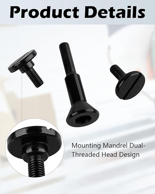 2 Pack Die Grinder Cut Off Wheel Arbor, Mounting Mandrel 3/8" & 1/4" Arbor - Image 4