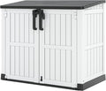 Outdoor Storage Shed 36 Cu. Ft. Resin Garden Horizontal Storage Large Capacity by LHBGO
