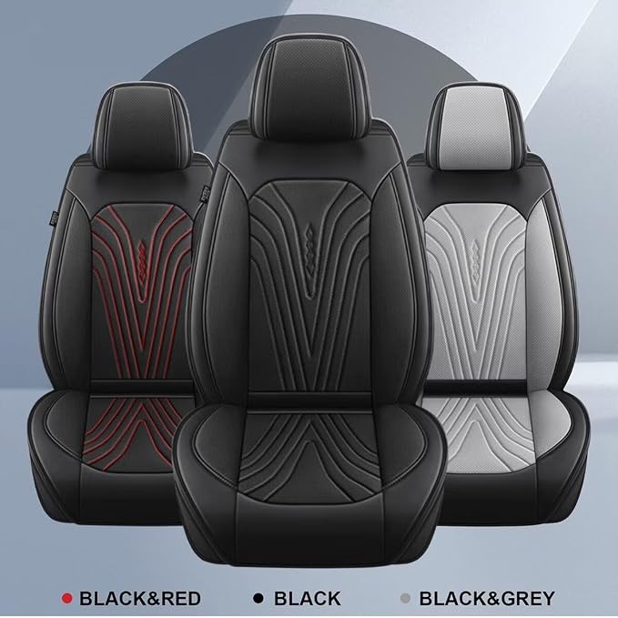 Car Seat Cover Fit for Toyota Camry 2012-2025 Full Set Faux Leather Breathable - Image 8