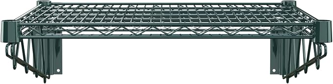 24" x 24" Green Epoxy Wire Wall Mount Shelf - Image 3