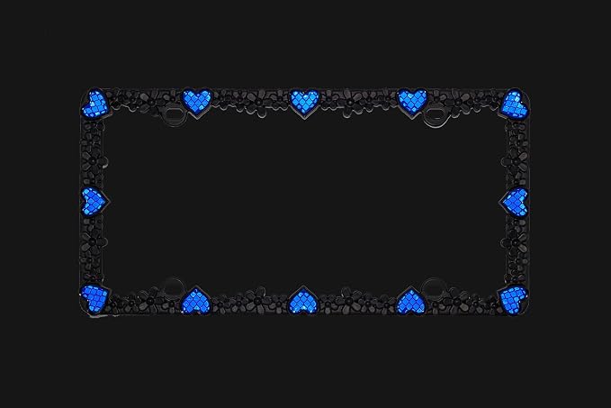 Creathome 3D Daisy Heart License Plate Frame from Pure Zinc Alloy Metal Perfect - Image 4