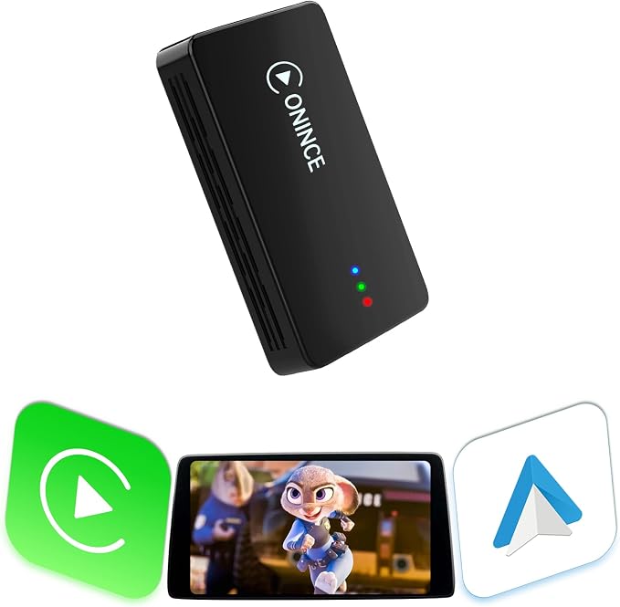 CarPlay Box Streaming Device for Car, Wireless CarPlay Adapter & Android Auto by ONINCE