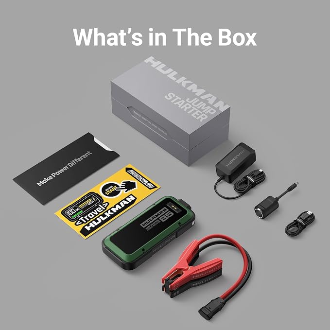 Hulkman Alpha85, Midnight Green, 2000A 74Wh Smart Jump Starter, 12V Portable - Image 9