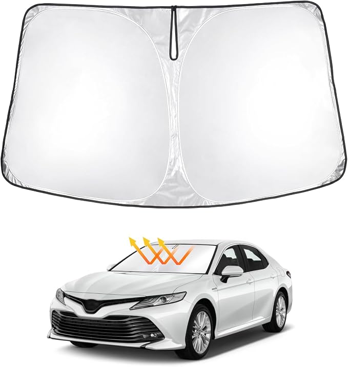T TGBROS Windshield Sun Shade for Toyota Camry 2018-2024 Accessories Foldable by TTGBROS