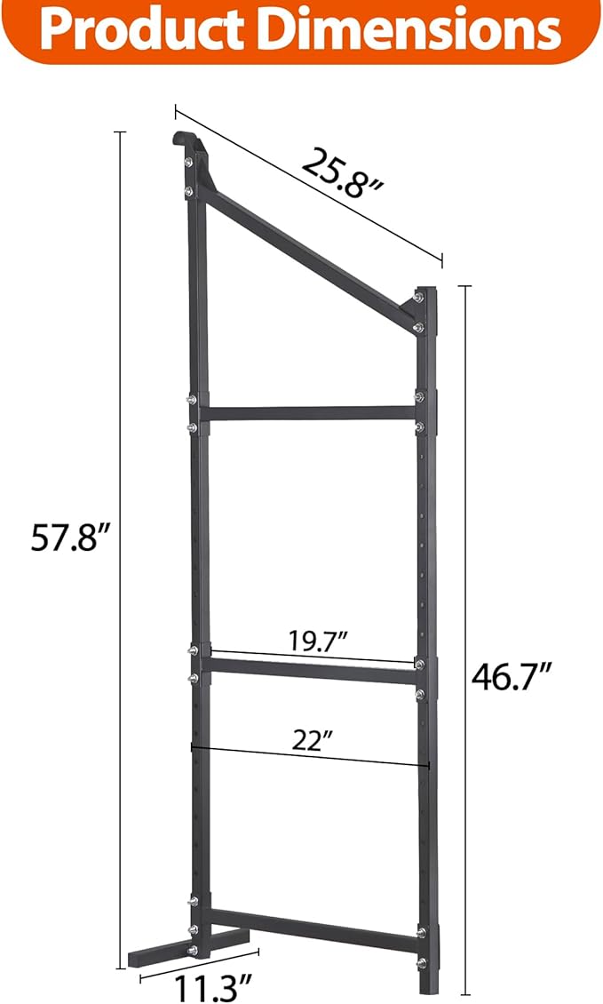 2 Pack Hanging Heavy duty Adjustable Shelf 56.5x22 Cargo Container Shelving - Image 3
