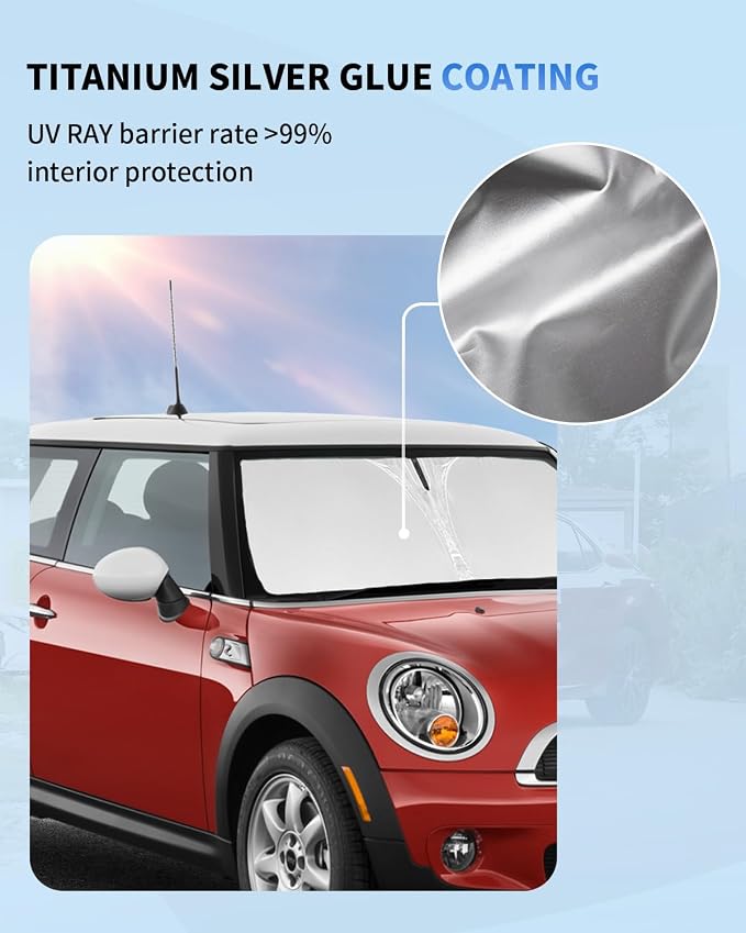 Sun Shade for Mini Cooper Windshield Sunshade fit for 2015-2023 2024 2025 BMW - Image 2