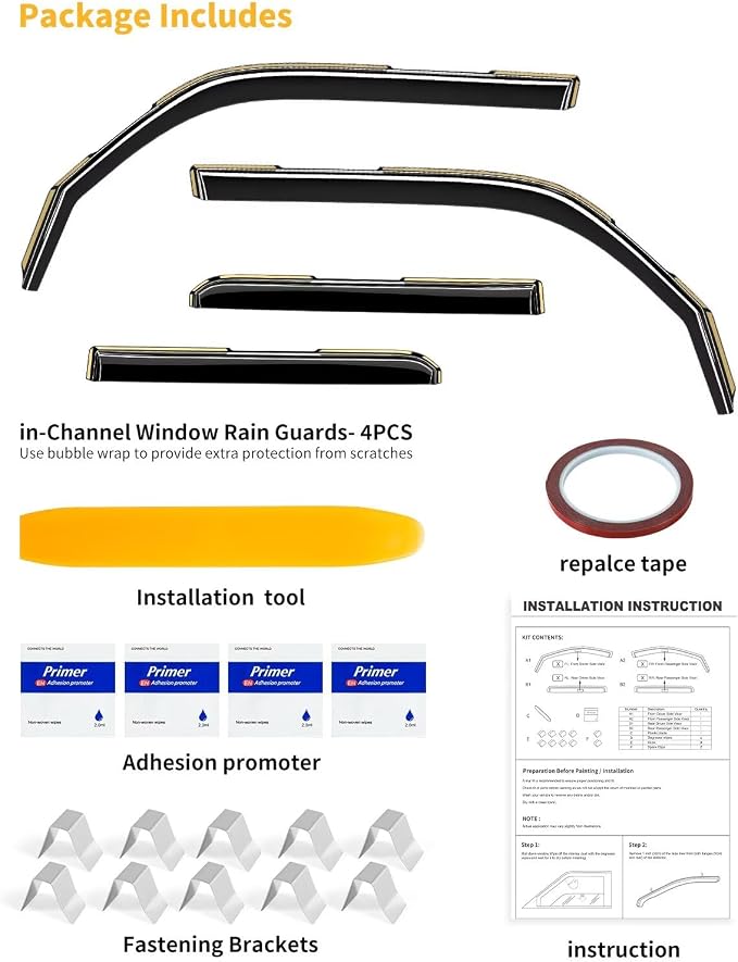in-Channel Window Rain Guards Fit - Image 9