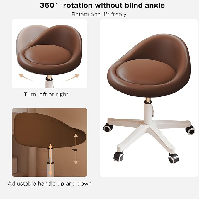 Rolling Stool Rolling Hydraulic Salon Stool - Image 3