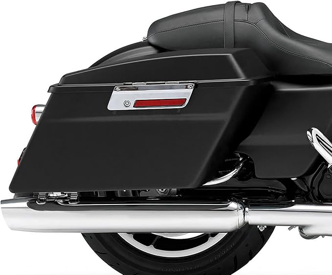XFMT Motorcycle Vivid Black Hard Saddlebags Saddle Bags Trunk W/Lids & Latches - Image 7
