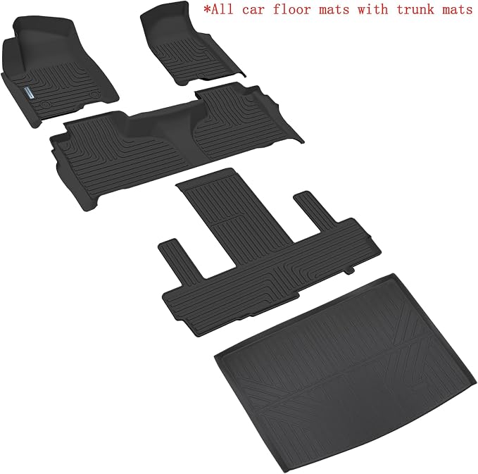 Floor Mats for 2021-2024 2025 Chevrolet Suburban 7 Seats（not fit 8 Seats）/ GMC - Image 2