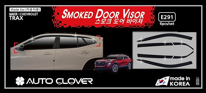 AUTOCLOVER Smoked Window Visor Sun Rain Vent Guard 4p - Image 6