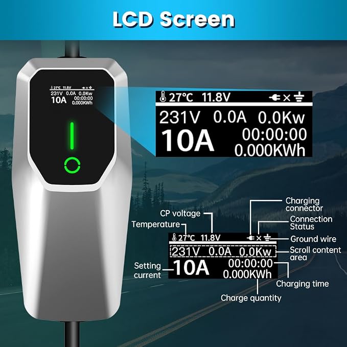 Portable Level 1 and Level 2 EV Charger 240V 32A - Image 2