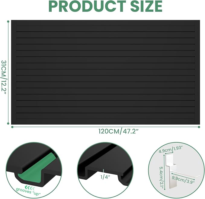 Slatwall Panel Wall Storage Systems, 4x8 ft Slat Wall Paneling Garage Wall - Image 3
