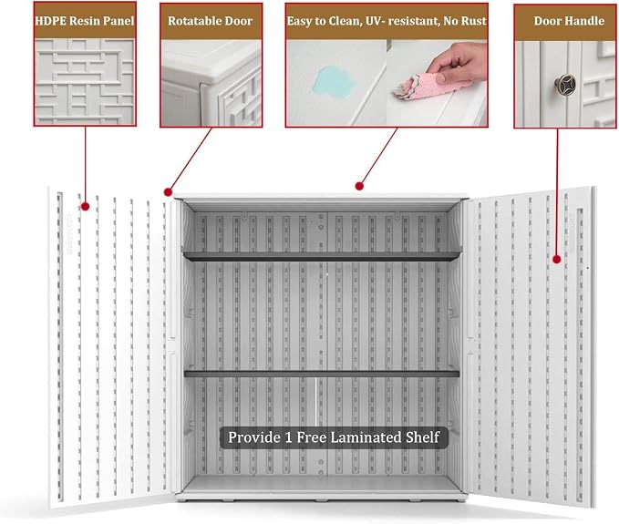 HOMSPARK Indoor/Outdoor Storage Cabinet - Image 8