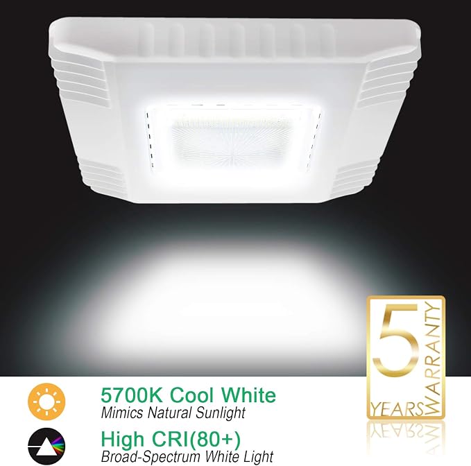 OSTEK LED Gas Station Canopy Light, 150W Carport Ceiling Light 5700K, Outdoor - Image 2