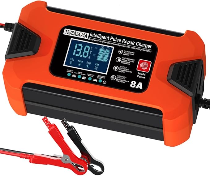 ZiYiJuan 8-Amp Smart Car Battery Charger and Maintainer, 12V/24V Automatic - Image 7