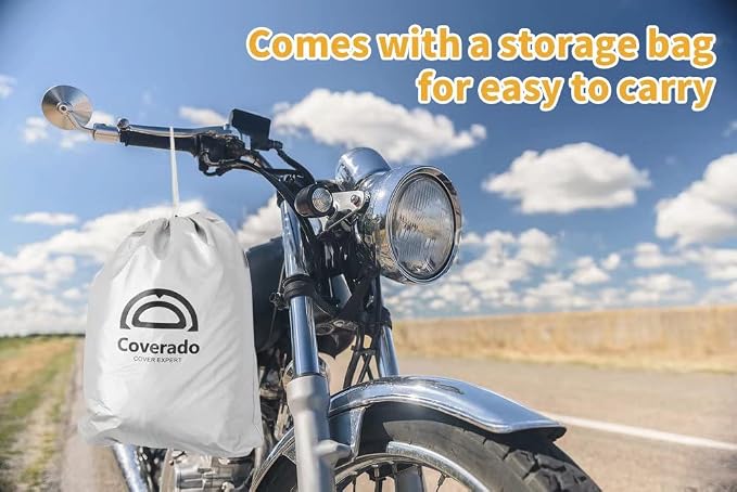 Motorcycle Cover, Coverado Motorcycle Covers Waterproof Outdoor Storage - Image 9