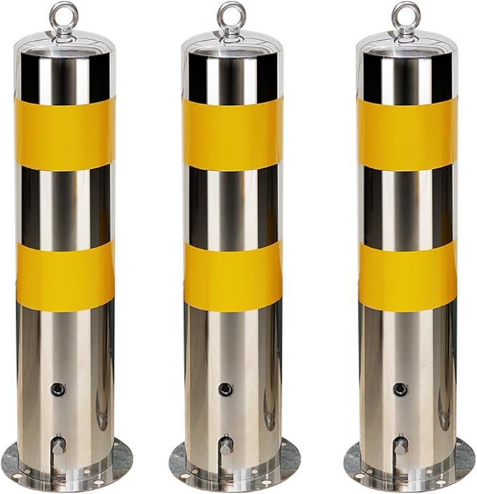 Safety Barrier Bollard, Steel Car Parking Protection Posts, Caution Cones by Unknown