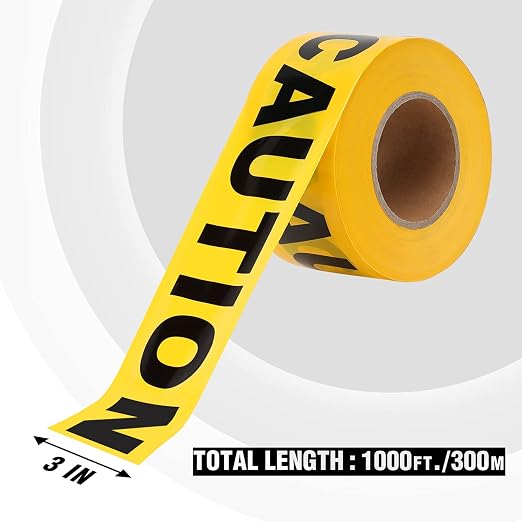 Goldblatt Caution Tape, 2 Pack Yellow Caution Tape Roll, 3 Inch x 1000 Feet - Image 5