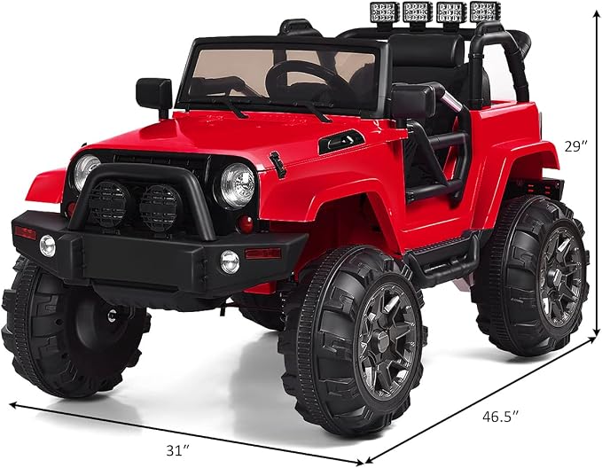 Costzon Ride On Car, 12V Battery Powered Electric Ride On Truck w/Parental - Image 8