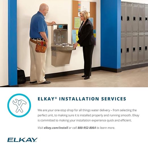 Elkay EZS8L Wall Mount ADA Cooler Non-filtered Refrigerated Light Gray Granite - Image 6