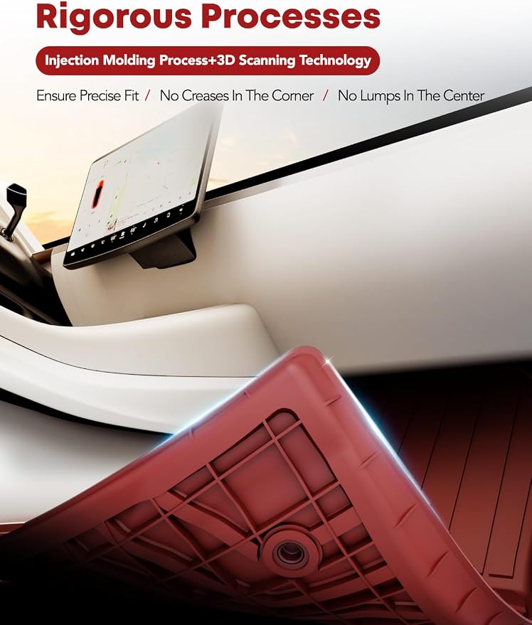 YHTAUTO Custom Fit Red Car Floor Mats - Image 6