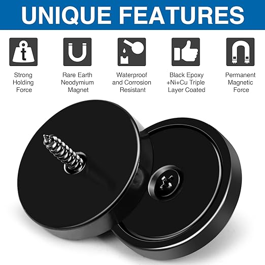 LOVIMAG Magnets with Holes, 110 lb+ Waterproof Strong Neodymium Cup Disc - Image 4