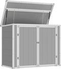 Amopatio 41 Cu Ft Horizontal Outdoor Storage Shed, Resin Trash Can Storage by Amopatio