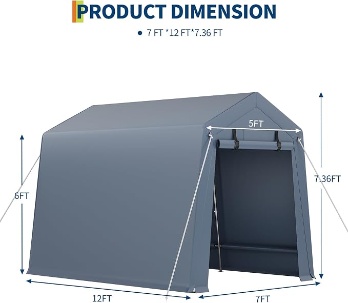 7*12F Outdoor Storage Shed - Image 3