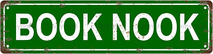 BOOK NOOK Space Vintage Metal Tin Sign, Street Sign, Home Decor, Room Decor by Unknown