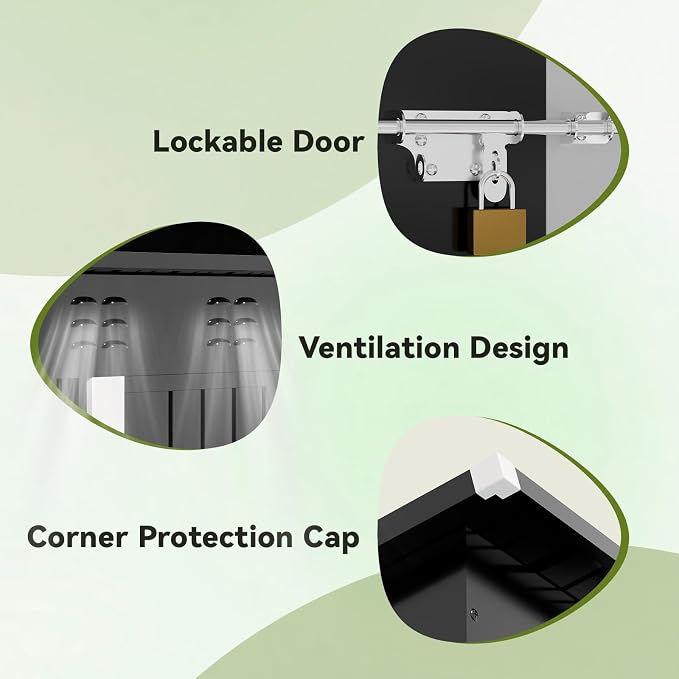 COMHOMA Shed Outdoor Storage Shed Metal, Lockable Doors Tool Sheds - Image 3