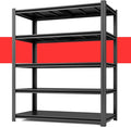 84" H x 55.12" W 5 Tier Metal Garage Shelves, 3000 LBS Heavy Duty Adjustable by SYLOUGH