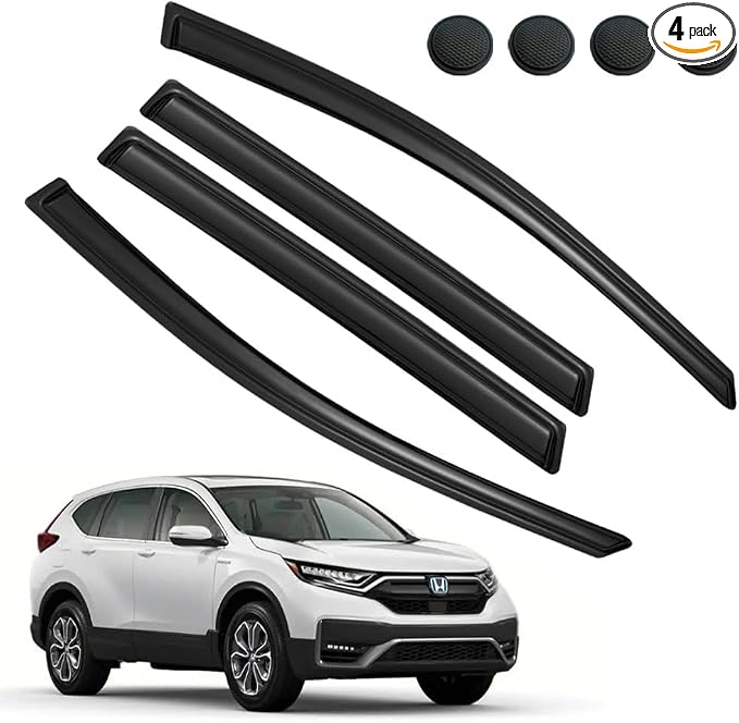 Rain Guards for Honda CR-V 2017-2022, Tape-on Side Window Deflectors for Honda by LETINGFAR