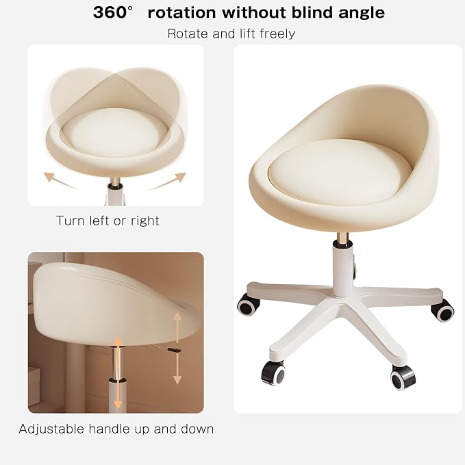 Rolling Stool Rolling Hydraulic Salon Stool - Image 3