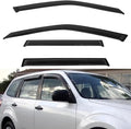 4pcs Front+Rear Smoke Tint Sun/Rain Guard Outside Mount Tape-On Vent Window by LQQDP