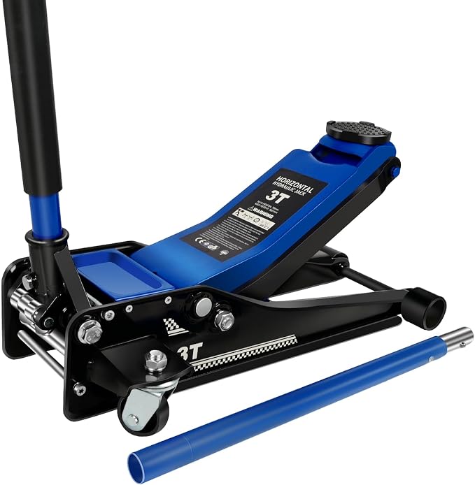 Floor Jack 3Ton/6600lbs.Dual Piston Fast Lifting Pump.Ultra Low Profile Floor by Unknown