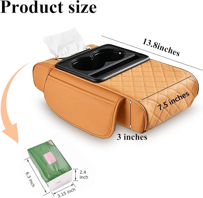 Car arm Rest Cover Pad, 5-in-1 Center Console Cover - Image 2