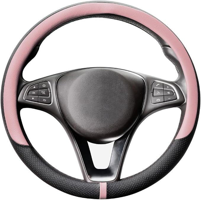 COFIT Breathable Car Steering Wheel Cover 15 inch Auto Universal Leather Wrap by COFIT