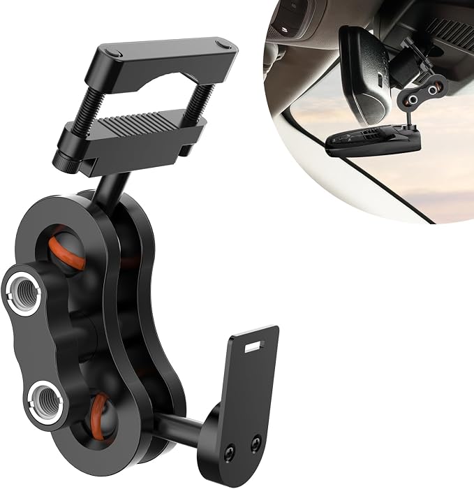 Radar Detector Mount, Aluminum Rearview Mirror Rod Radar Bracket, by SDSACZMU