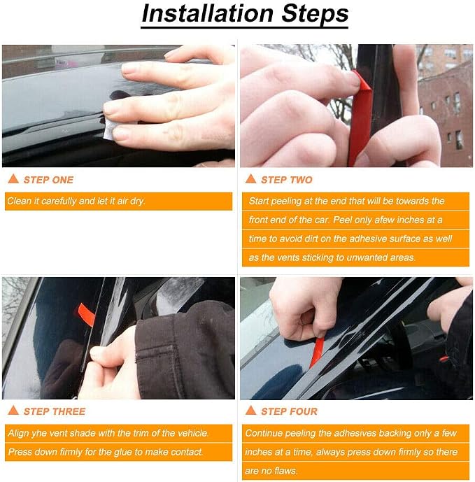 Smoke Sun/Rain Guard Window Visors Compatible - Image 6