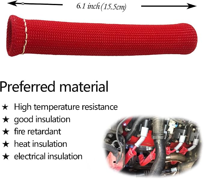 Spark Plug Wire Boots Thermal Protection Insulator Sleeve, 1200 Degree Heat - Image 2