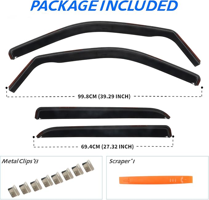 4 PCS in-Channel Rain Guards Fit - Image 6